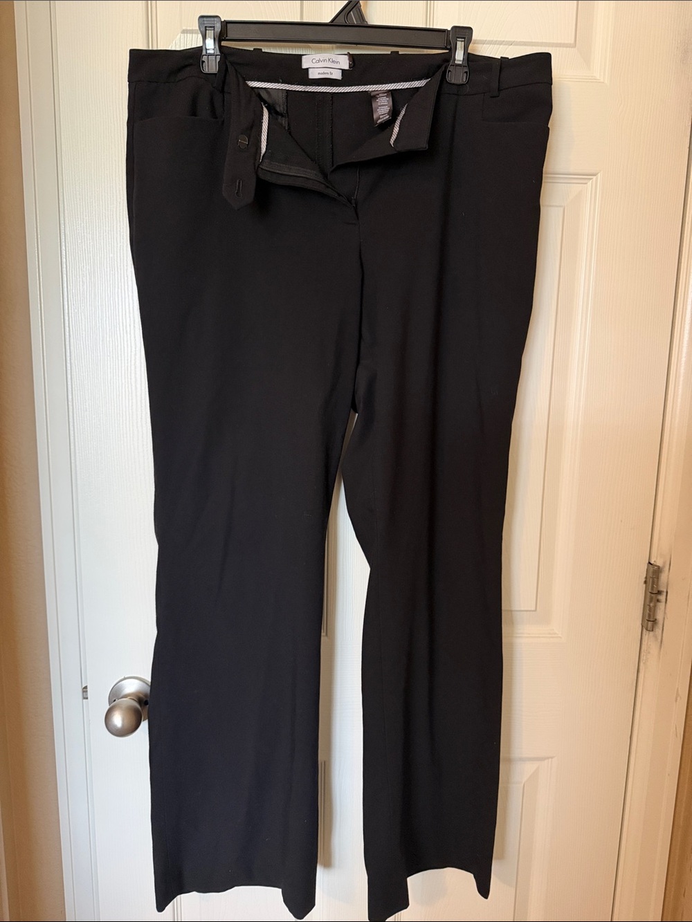 Calvin Klein Black Straight-Leg Trousers